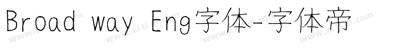 Broad way Eng字体字体转换